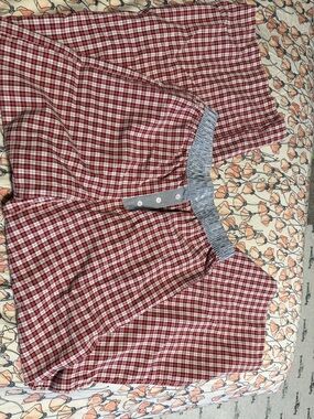 Sincerely Jules Red White and blue Wide Leg Plaid Pants